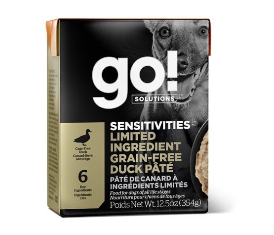 Go! - Dog Tetra Pak Sensitivities Grain-Free Duck Pâté 12.5oz