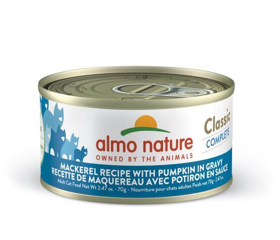 Almo - Classic Complete Cat Food - Mackerel with Pumpkin in Gravy 70g
