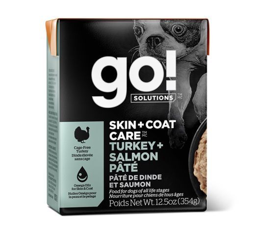 Go! - Dog Tetra Pak Skin + Coat Turkey &amp; Salmon Pâté 12.5oz