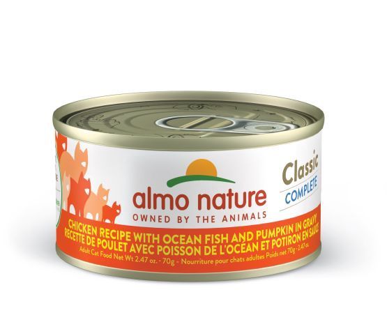 Almo - Classic Complete Cat Food - Chicken with Ocean Fish and Pumpkin in Gravy 70g