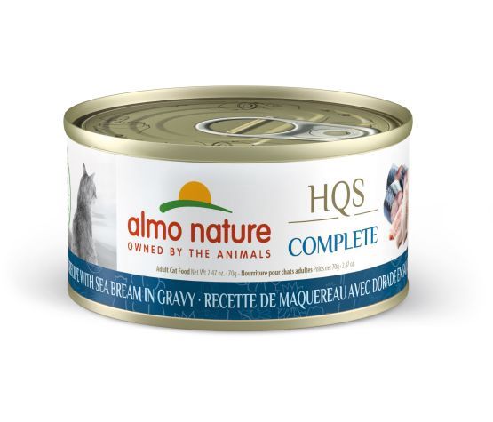 Almo Nature - Hqs Complete Cat Food - Mackerel and Sea Bream in Sauce 70g