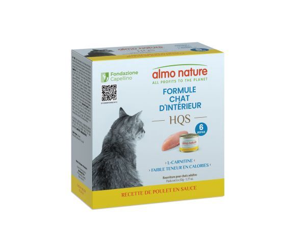 Almo - HQS Formula Indoor Cat - Chicken Recipe in Sauce 6x50g