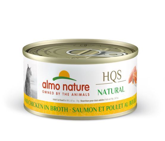 Almo Nature - Hqs Natural Cat Food - Salmon and Chicken in Broth 70g