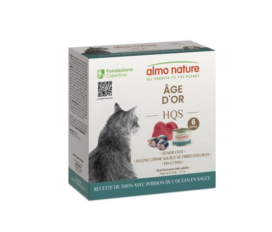 Almo - HQS Formula Golden Age Cat - Tuna Recipe with Ocean Fish in Sauce 6x50g