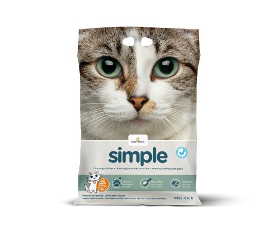 Intersand - Simple Unscented Clumping Litter, Size: 14kg