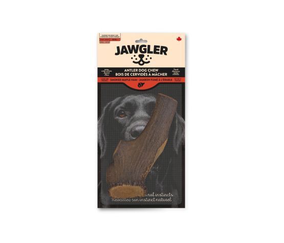 Jawgler - Whole Antler Chews, Maple Smoked Ham Flavor