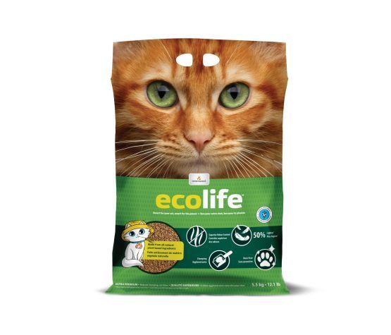 Intersand Ecolife Clumping Litter Made From Plant Material 5.5 Kg (pal=140)