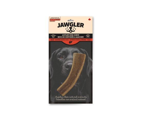 Jawgler Antler Chews, Cut - Maple Smoked Ham Flavor