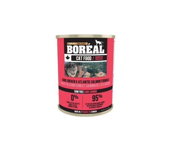 Boréal - Canned Cat Food, Cobb Chicken &amp; Atlantic Salmon, Size: 396gr