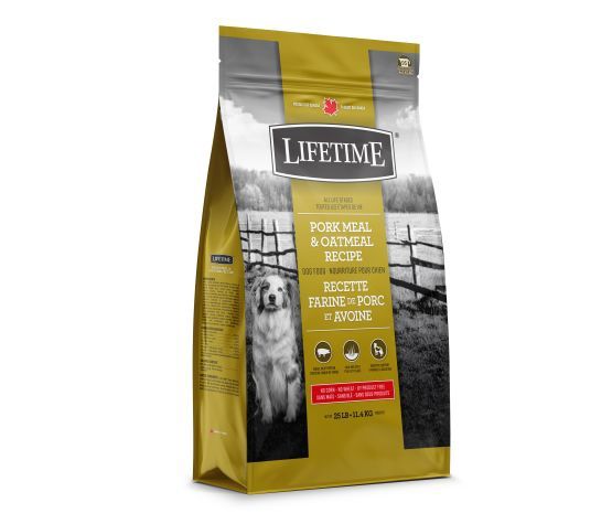 Lifetime- Nourriture Pour Chien, Porc/avoine 11.4kg