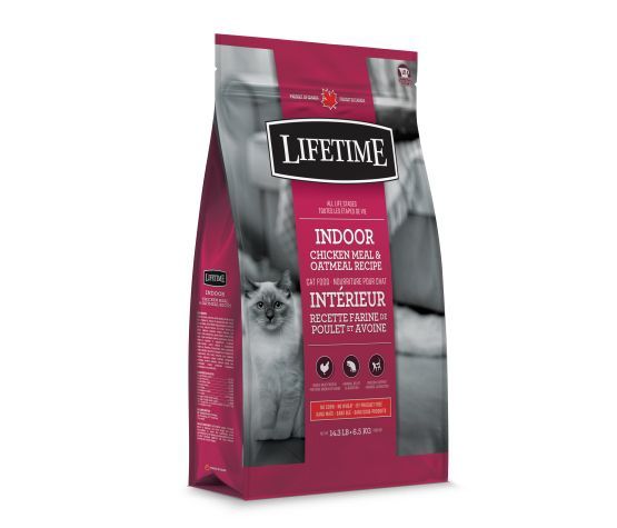 Lifetime -Nourriture Pour Chat D&#39;intérieur, Poulet/avoine