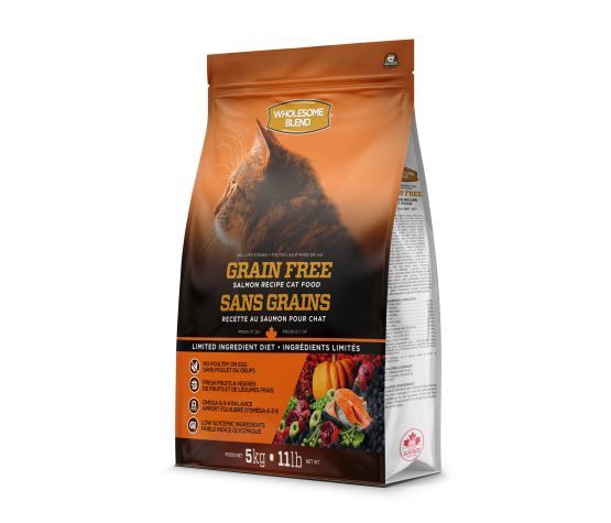 Trouw Nutrition Wholesome Blend Nourriture- Pour Chat, Sans Grains, Saumon ingrédients limité