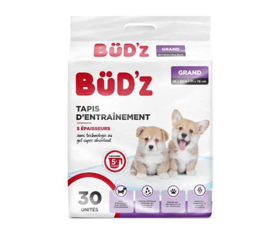 Bud&#39;z - Training Pads 28&quot;x30&quot; (72x77cm) 30 Units