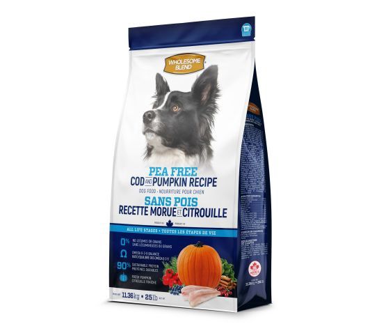 Trouw Nutrition Wholesome Blend- Nourriture Pour Chien, Sans Pois, Morue/citrouille