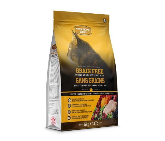 Trouw Nutrition Wholesome Blend- Nourriture Pour Chat, Sans Grains, Dinde/canard