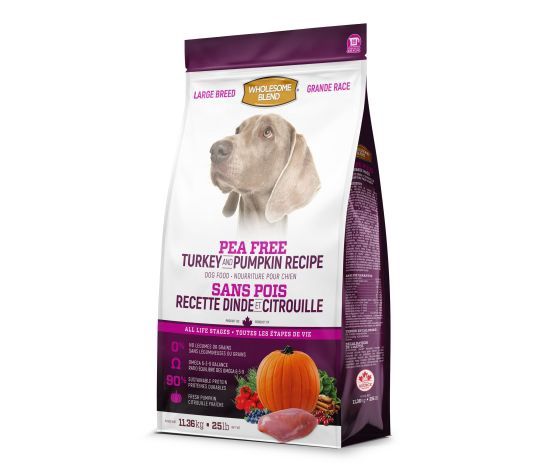 Trouw Nutrition Wholesome Blend- Nourriture Chien Grande Race, Sans Pois, Dinde/citrouille 11.36 Kg