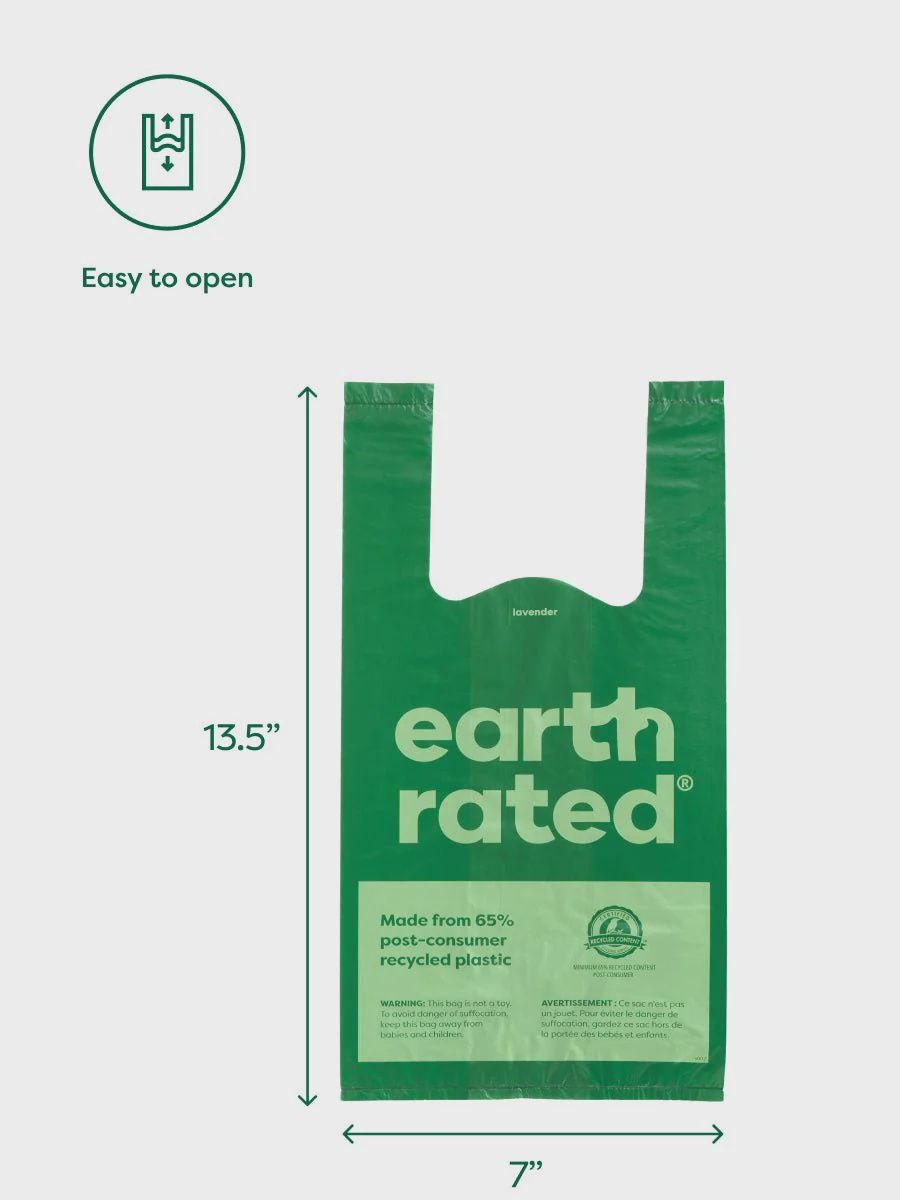 Earth Rated-Dog waste bags with easy-to-tie handles