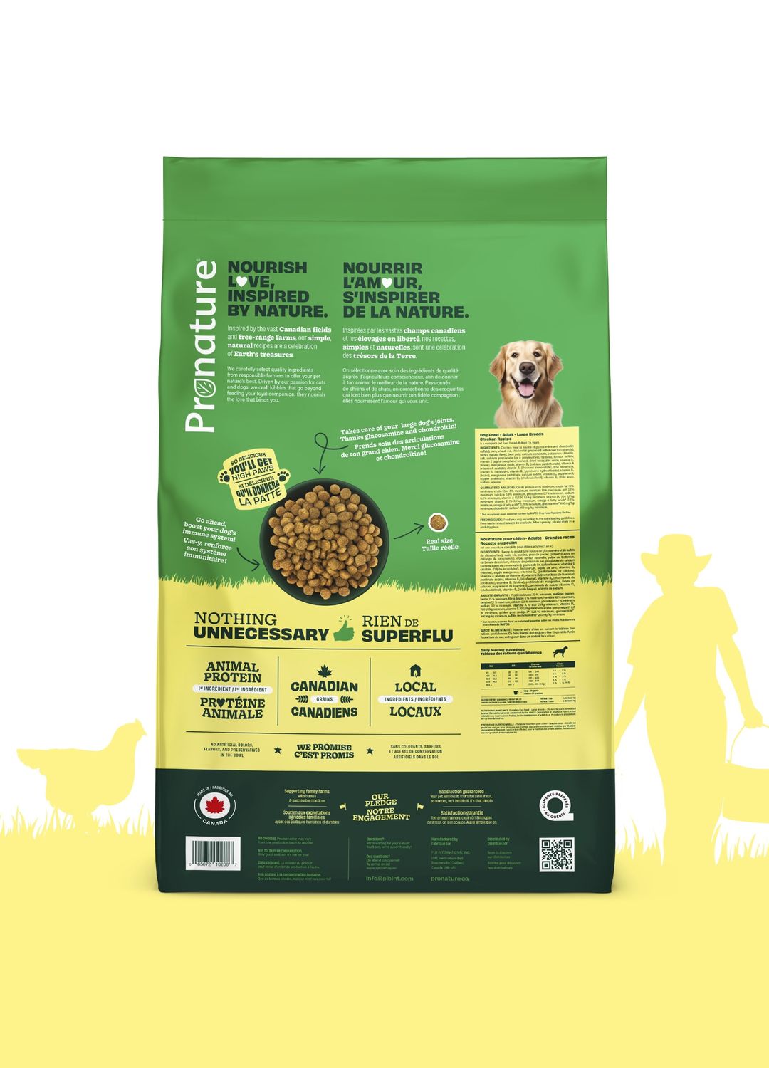 Pronature Original- Nourriture Pour Chien, Grandes Races - Poulet Avec Avoine 15kg