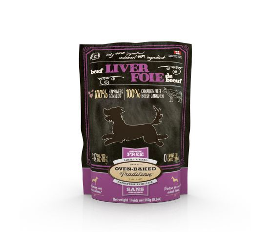 Oven-Baked Tradition-Sans Grains, Foie De Boeuf Déshydraté pour chien, format: 250gr
