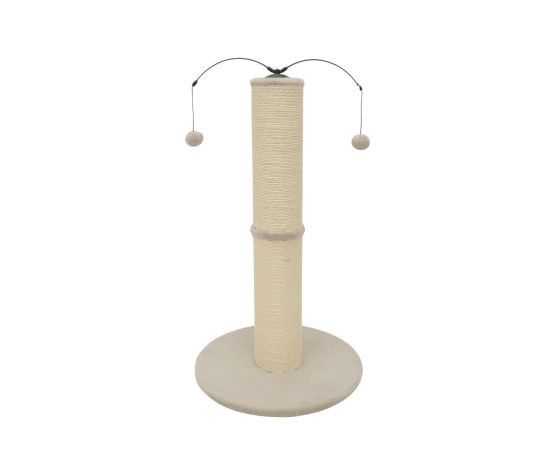 Bud&#39;z - Sisal Scratching Post and Spinning Toy, Light Gray - Large 49x49x90cm