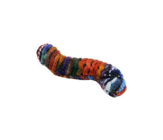 Bud'z - Cat Toy with Catnip - Wool Worm, Multicolored 12.5cm