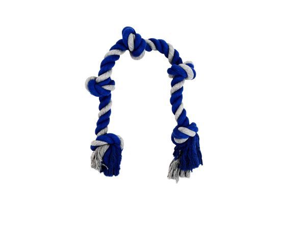Bud&#39;z - Rope Toy for Dogs, with 5 Knots - Large, Gray and Blue 89cm