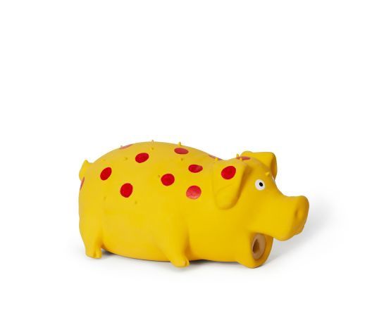 Bud'z Latex Toy with "squeaker" for Dogs - Polka Dot Pig
