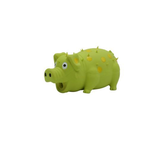 Bud&#39;z - Latex Toy with &quot;Squeaker&quot; for Dogs - Pig, Colour: vert