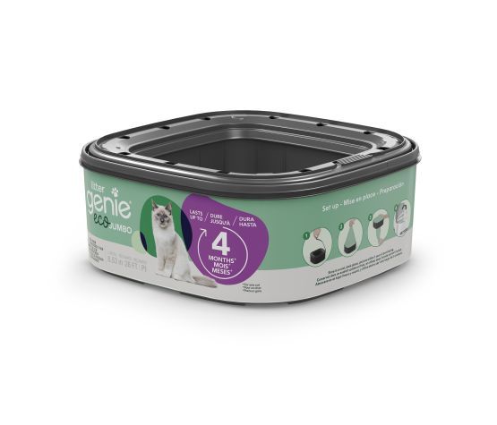 Litter Genie - Jumbo Eco - Recharge Pour Poubelle Litter Genie, Dure Jusqu'à 4 Mois