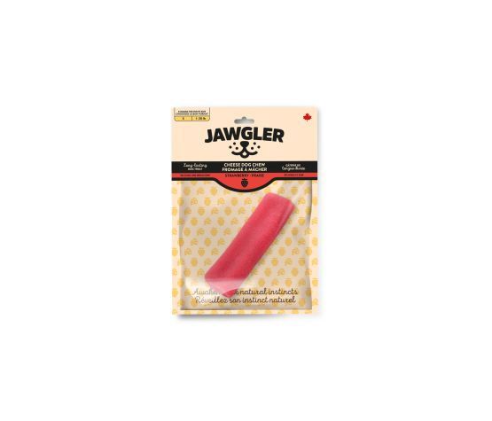Jawgler - Cheese Chew Treat - Strawberry, Size: Petit