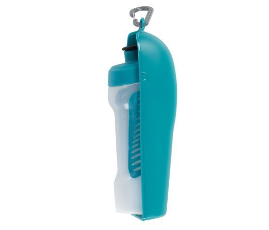 Messy Mutts - Bouteille D'eau De Voyage Compressible Avec Bol Amovible, 16oz / 500ml - Bleue
