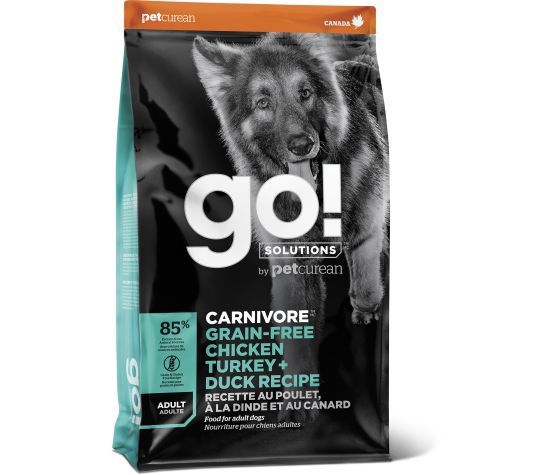 Go! - Grain-Free Carnivore for Dogs Chicken, Turkey, and Duck, format: 22lbs