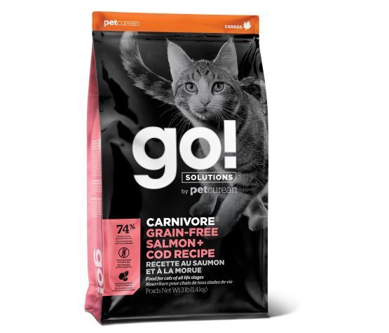 Go! - Grain-Free Carnivore Salmon and Cod Cat Food 8 Lbs
