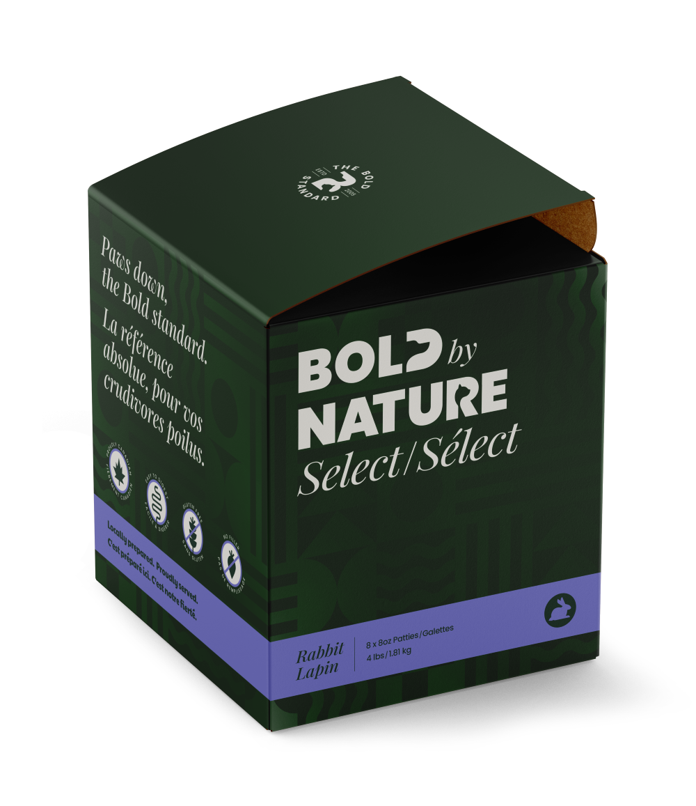 Bold By Nature-Select Rabbit for Dogs Raw Food 4lbs