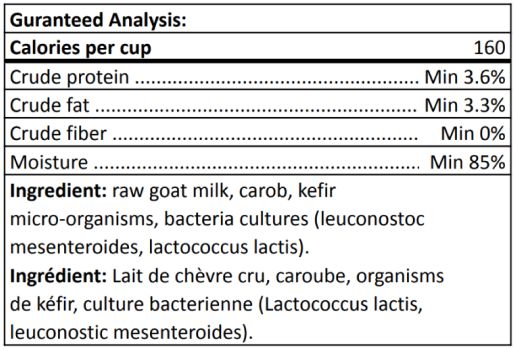 Happy Days - Frozen Fermented Raw Goat Milk