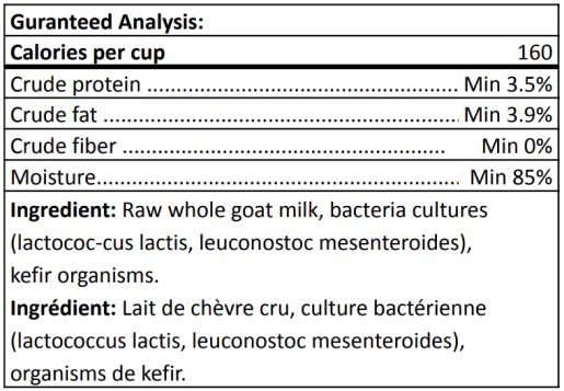 Happy Days - Frozen Natural Fermented Raw Goat Milk