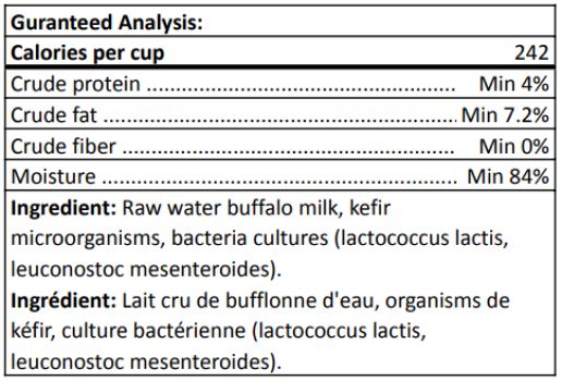 Happy Days - Frozen Raw Fermented Water Buffalo Milk