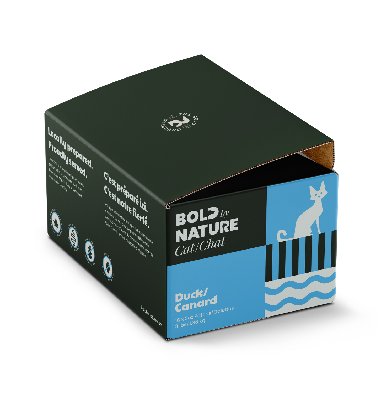 Bold By Nature-Select Duck for Cats Raw Food 3lbs