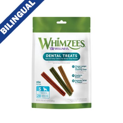 Whimzees par Wellness- gâterie en sac a macher pour chien végétal, format: Petit 28 morceaux