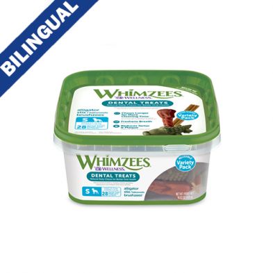 Whimzees par Wellness- boite mixtes de gâterie a macher pour chien végétal, format: Petit 56 morceaux
