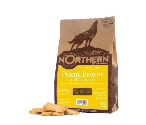 Northern - Classic - Biscuits Sans Blé Pour Chien, Bananes, Arachides &amp; Cannelle 450gr
