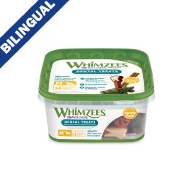 Whimzees par Wellness- boite mixtes de gâterie a macher pour chien végétal