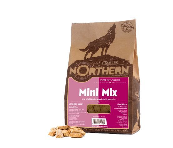 Northern Mini Mix - Biscuits Sans Blé Pour Chien, Bacon + Foie 450gr