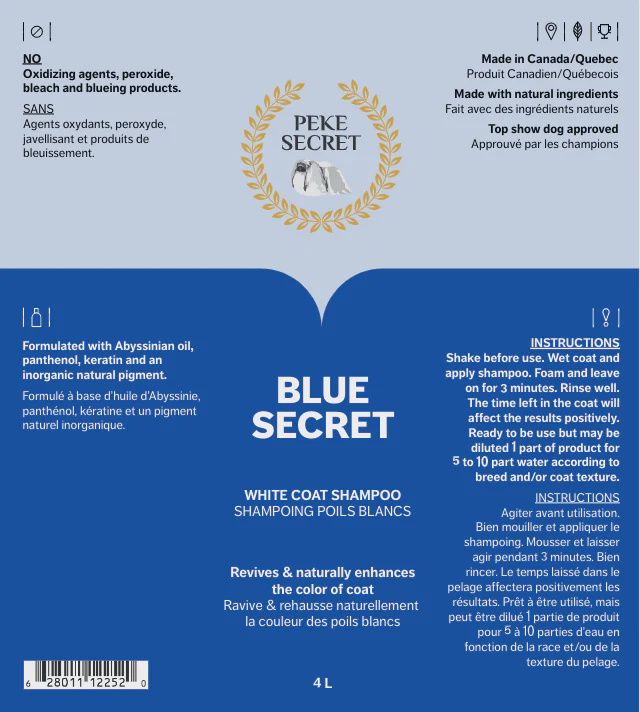 Peke Secret-Shampoing pour chien et chat Blue Secret 500ml