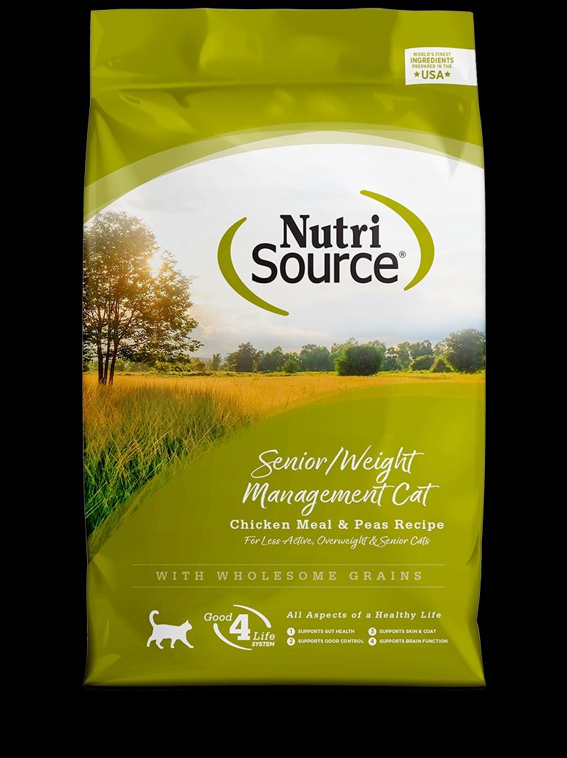 NutriSource-Recette pour chat senior et gestion du poids, format: 12-15lbs