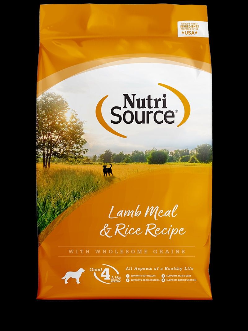 NutriSource- Recette de farine d&#39;agneau et de riz, format: 1.81kg