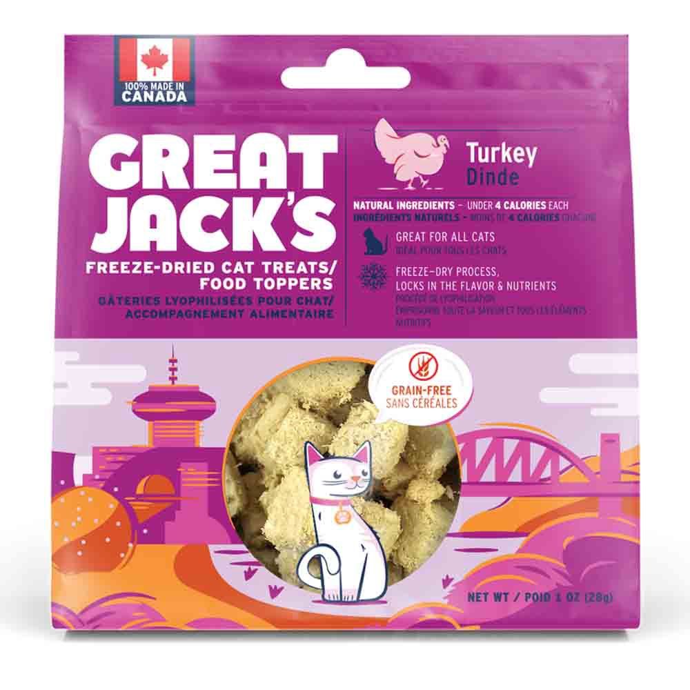 Great Jacks - Single Ingredient Freeze-Dried Turkey 28g for Cats