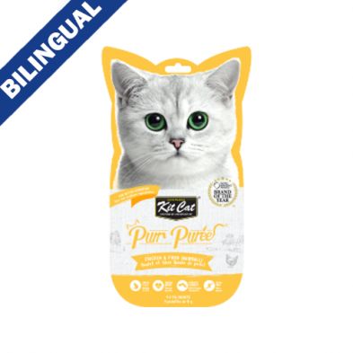 Kit Cat - Purr Purées, cat tube 4 tubes of 15g per pack
