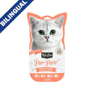 Kit Cat - Purr Purées, cat tube 4 tubes of 15g per pack