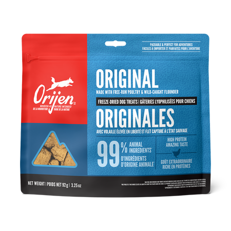Orijen- Gâterie pour chien Lyophilisées sans grains 92gr, saveur: original